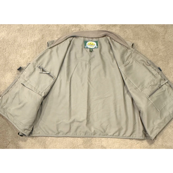 Cabelas Vest Fishing Hunting Camera Willow Creek Vest Light Driftwood XL - Picture 4 of 9